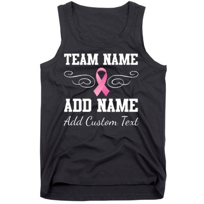 Custom Team Breast Cancer Personalize Tank Top