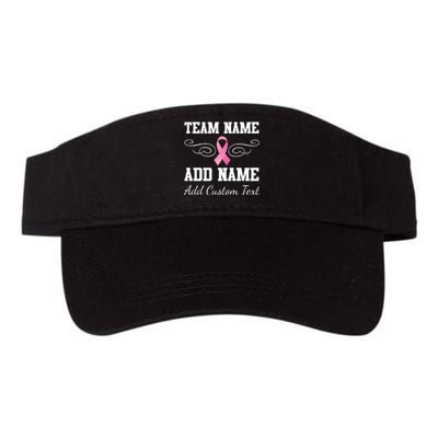 Custom Team Breast Cancer Personalize Valucap Bio-Washed Visor