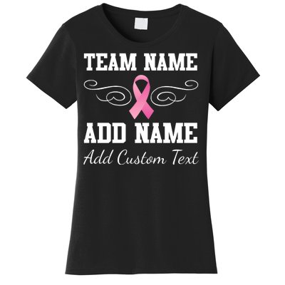 Custom Team Breast Cancer Personalize Women's T-Shirt