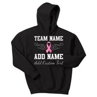 Custom Team Breast Cancer Personalize Kids Hoodie