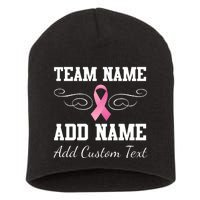 Custom Team Breast Cancer Personalize Short Acrylic Beanie