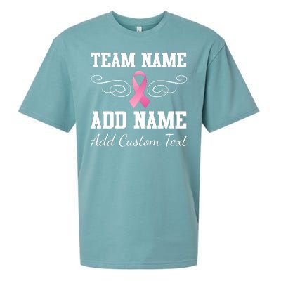 Custom Team Breast Cancer Personalize Sueded Cloud Jersey T-Shirt