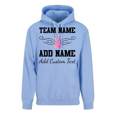 Custom Team Breast Cancer Personalize Unisex Surf Hoodie