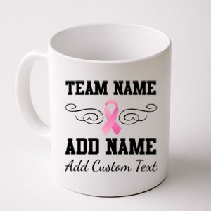 Custom Team Breast Cancer Personalize Coffee Mug