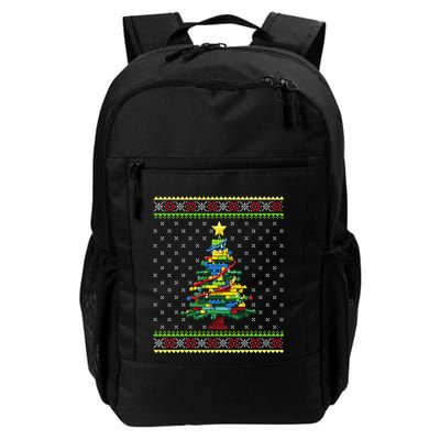 Christmas Tree Block Brick Building Xmas Master Builder Daily Commute Backpack
