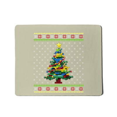 Christmas Tree Block Brick Building Xmas Master Builder Mousepad