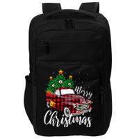 Christmas Tree Buffalo Plaid Red Truck family Impact Tech Backpack