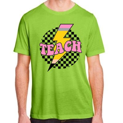 Checkered Teach Back To School Teacher Adult ChromaSoft Performance T-Shirt