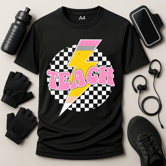 Checkered Teach Back To School Teacher Performance Shirt