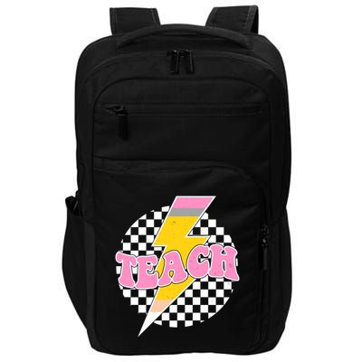 Checkered Teach Back To School Teacher Impact Tech Backpack
