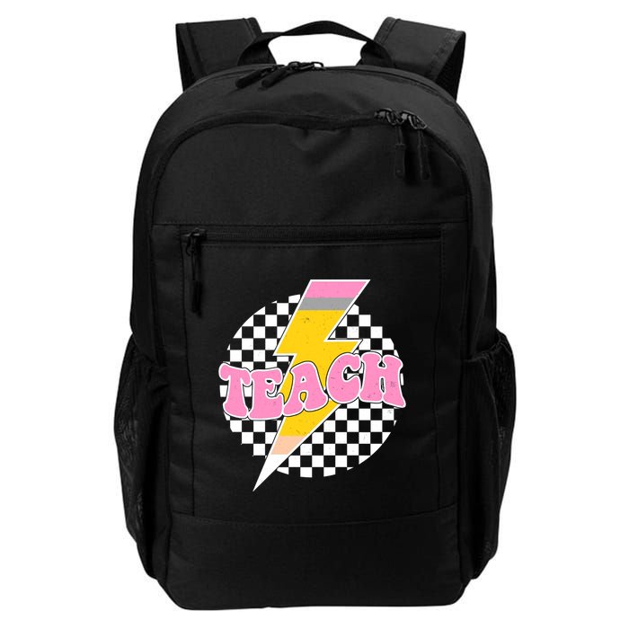 Checkered Teach Back To School Teacher Backpack