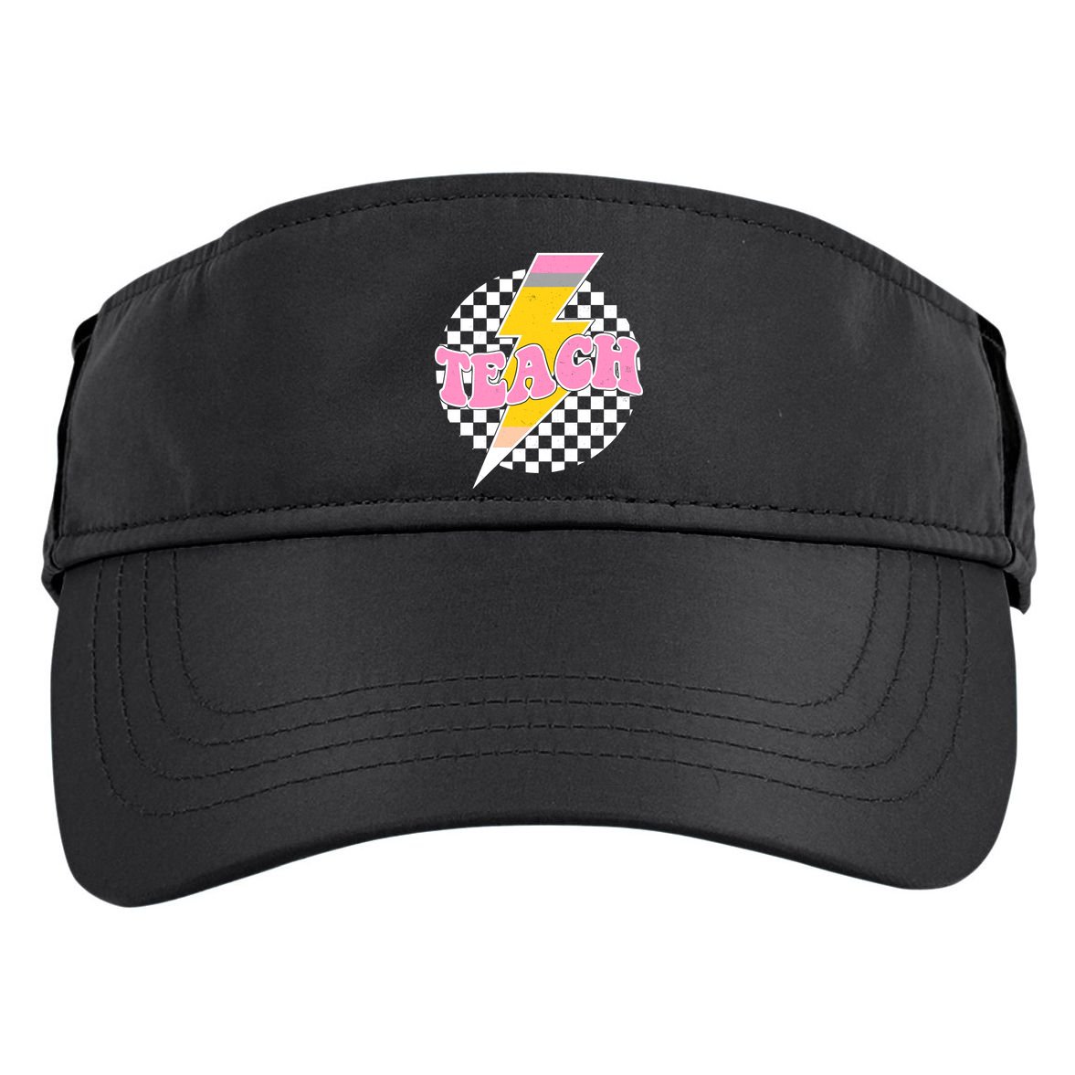 Checkered Teach Back To School Teacher Adult Drive Performance Visor
