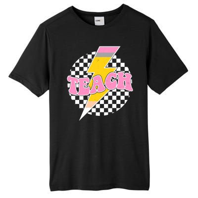 Checkered Teach Back To School Teacher Tall Fusion ChromaSoft Performance T-Shirt