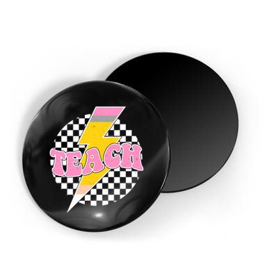 Checkered Teach Back To School Teacher Magnet