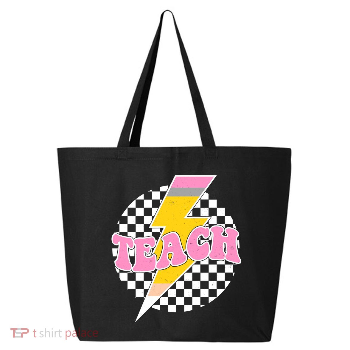 Checkered Teach Back To School Teacher 25L Jumbo Tote