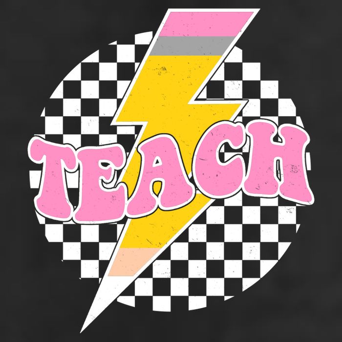 Checkered Teach Back To School Teacher Golf Towel