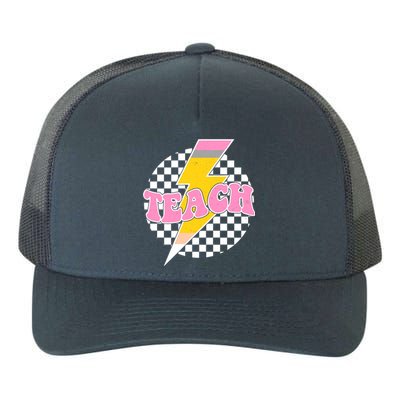 Checkered Teach Back To School Teacher Yupoong Adult 5-Panel Trucker Hat