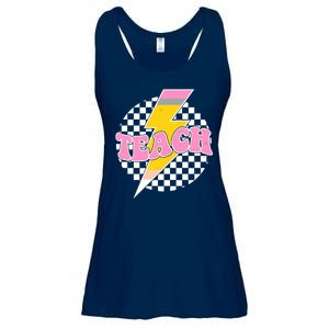 Checkered Teach Back To School Teacher Ladies Essential Flowy Tank