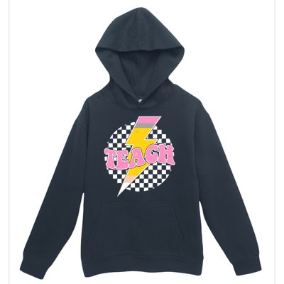 Checkered Teach Back To School Teacher Urban Pullover Hoodie