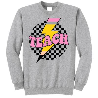 Checkered Teach Back To School Teacher Sweatshirt