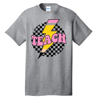 Checkered Teach Back To School Teacher Tall T-Shirt