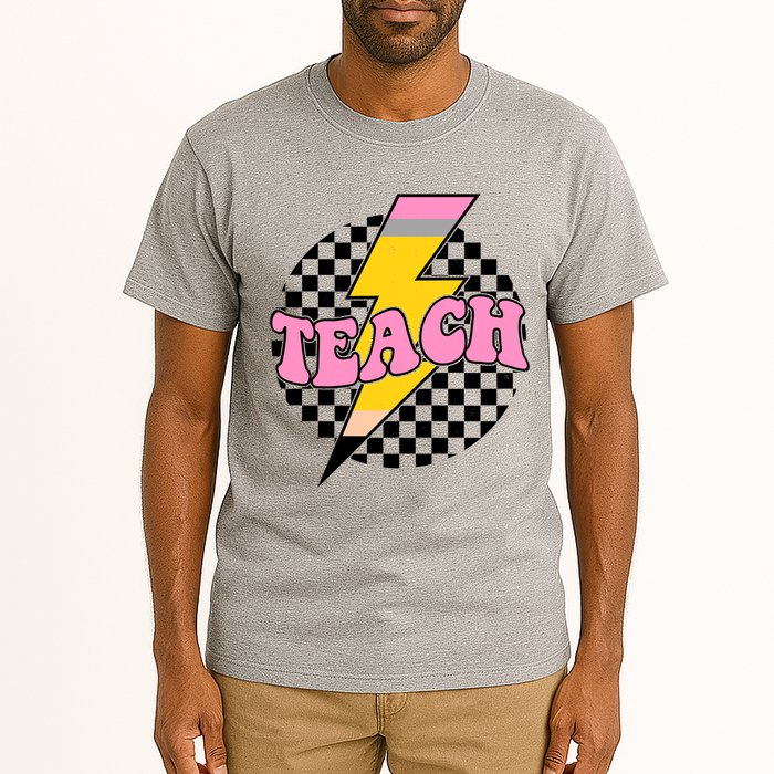 Checkered Teach Back To School Teacher Tall T-Shirt