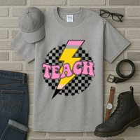 Checkered Teach Back To School Teacher Tall T-Shirt