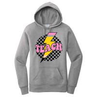 Checkered Teach Back To School Teacher Women's Pullover Hoodie