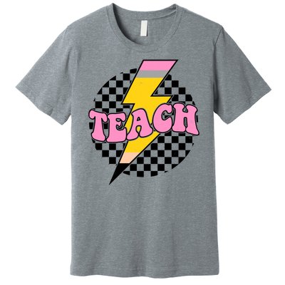 Checkered Teach Back To School Teacher Premium T-Shirt