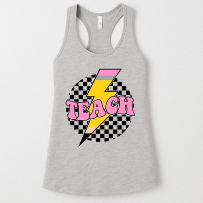 Checkered Teach Back To School Teacher Womens Tank Top
