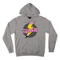 Checkered Teach Back To School Teacher Tall Hoodie