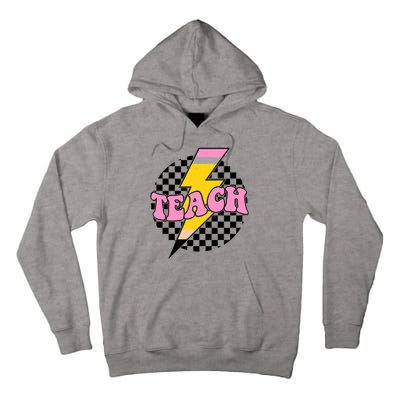 Checkered Teach Back To School Teacher Tall Hoodie