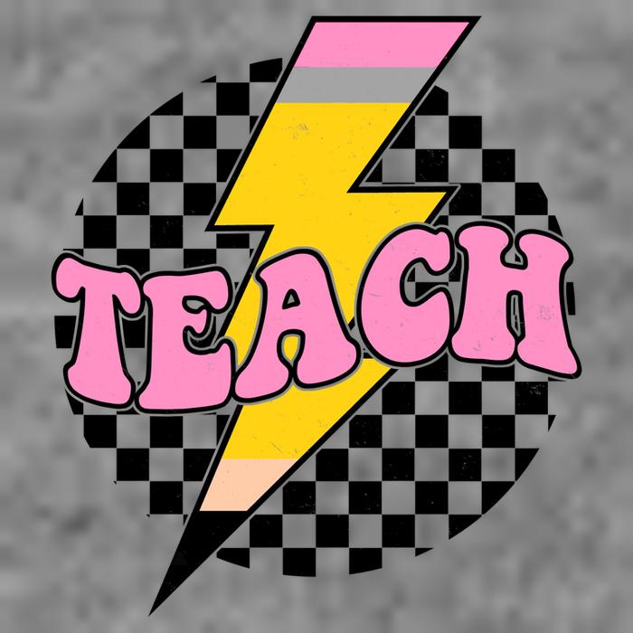 Checkered Teach Back To School Teacher Kids T-Shirt