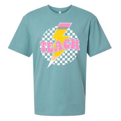 Checkered Teach Back To School Teacher Sueded Cloud Jersey T-Shirt