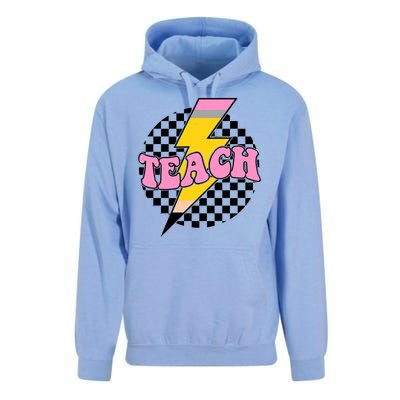 Checkered Teach Back To School Teacher Unisex Surf Hoodie