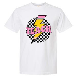 Checkered Teach Back To School Teacher Garment-Dyed Heavyweight T-Shirt