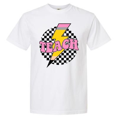 Checkered Teach Back To School Teacher Garment-Dyed Heavyweight T-Shirt