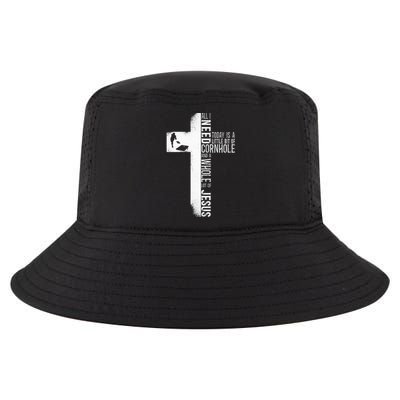 Cornhole Team Bean Bag Player Champ Cross Faith Jesus Cool Comfort Performance Bucket Hat