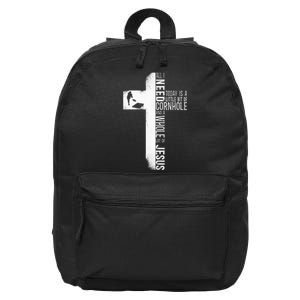 Cornhole Team Bean Bag Player Champ Cross Faith Jesus 16 in Basic Backpack