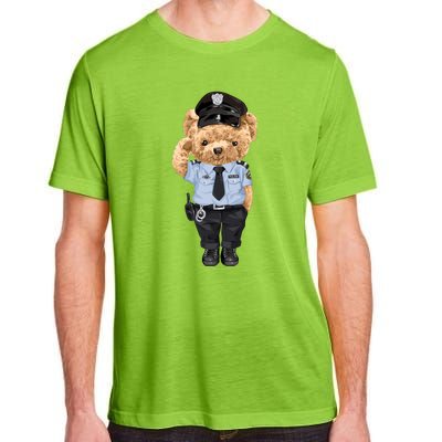 Cute Teddy Bear In Police Uniform Adult ChromaSoft Performance T-Shirt