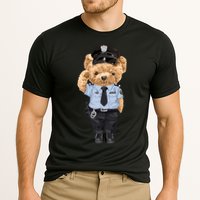 Cute Teddy Bear In Police Uniform Cooling Performance Crew T-Shirt