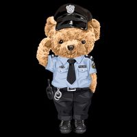 Cute Teddy Bear In Police Uniform Cooling Performance Crew T-Shirt