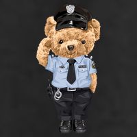 Cute Teddy Bear In Police Uniform 11oz C Handle Ceramic Mug