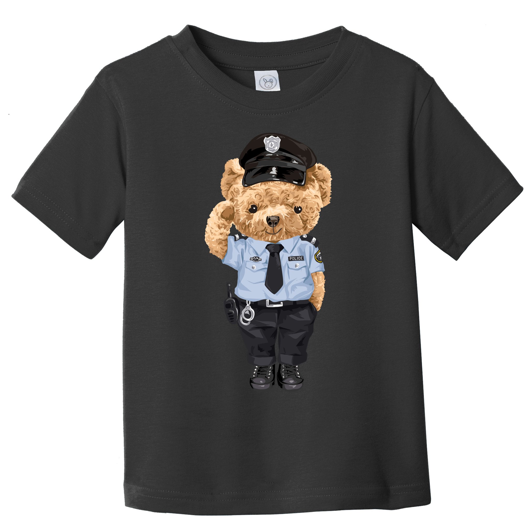 Cute Teddy Bear In Police Uniform Toddler T-Shirt