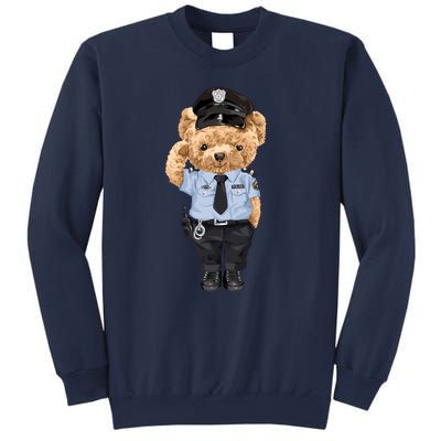 Cute Teddy Bear In Police Uniform Sweatshirt