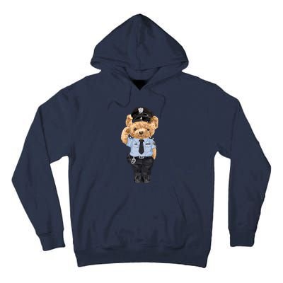 Cute Teddy Bear In Police Uniform Tall Hoodie