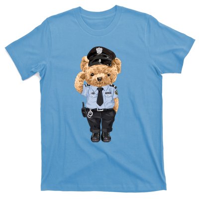 Cute Teddy Bear In Police Uniform T-Shirt