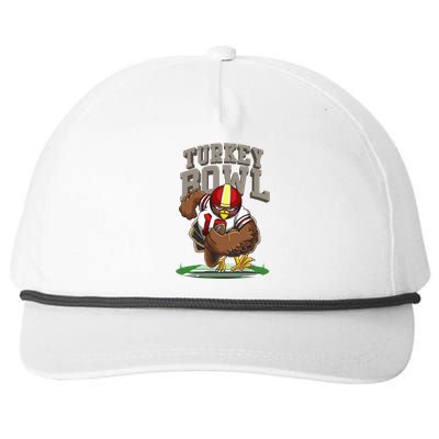 Cool Turkey Bowl Funny Thanksgiving Football Player Gift Snapback Five-Panel Rope Hat