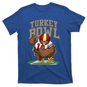 Cool Turkey Bowl Funny Thanksgiving Football Player Gift T-Shirt