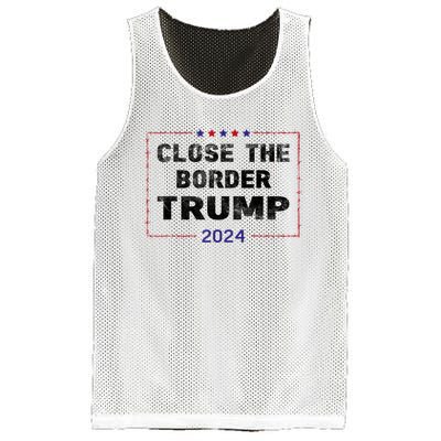 Close The Border Trump 2024 Mesh Reversible Basketball Jersey Tank